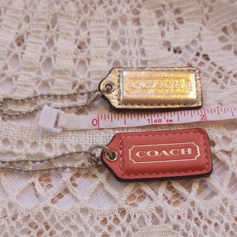 Coach Metallic and Pink Tags
